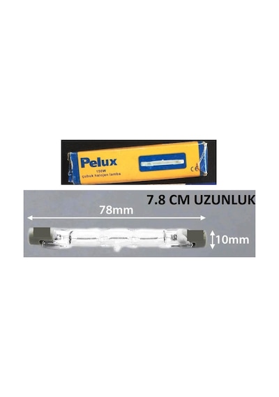 Pelux R7s Çubuk Halojen Ampul 150w 78mm
