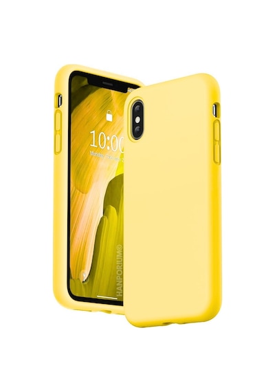 Apple iPhone Xs Max Uyumlu Silikon Kılıf - Pastel Renk Tonu Kamera Korumalı Esnek Kapak - Sarı
