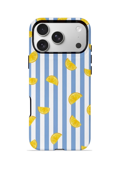 Apple iPhone Uyumlu 17 Pro Vorian Çift Katmanlı Magsafe Kılıf Lemon Confetti Blue