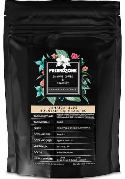 Jamaica Blue Mountain Yöresel Çekirdek Kahve 250 G