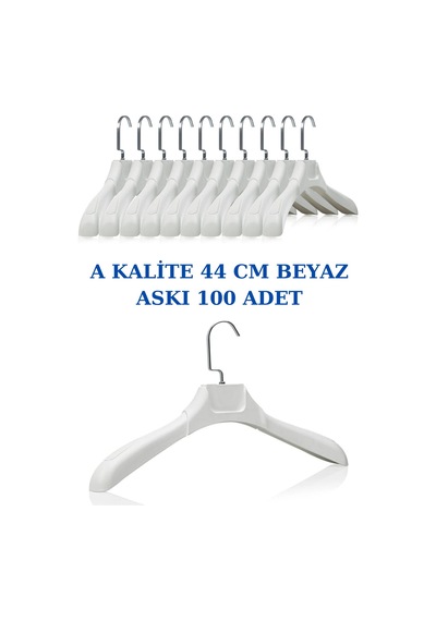 Ceket Elbise Askısı Plastik Soft Beyaz Abs Gömlek Kıyafet Askısı 100 Adet Diğer
