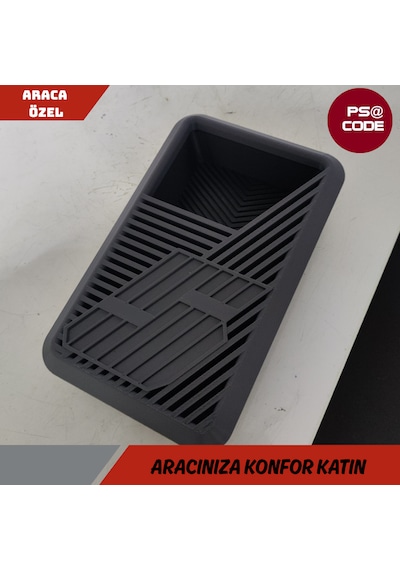 R5 Renault 5 E-tech Kapaklı Konsol Saklama Kutusu