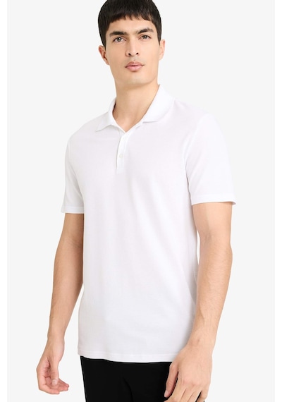Defacto Slım Fıt Polo Yaka Kısa Kollu Polo Tişört M6609az26spwt34 Beyaz-wt34