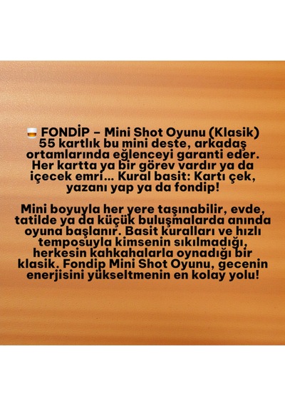 Fondip Mini Shot Oyunu Klasik
