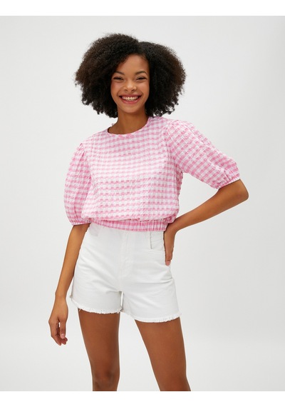 Koton Crop Bluz Balon Kollu Bisiklet Yaka Beli Lastikli Pembe Ekose 3sal60056ıw Pembe Ekoseli Pembe Koton Crop Bluz Balon Kollu Bisiklet Yaka Beli Lastikli Pembe Ekose 3sal60056ıw Pembe Ekoseli Pembe