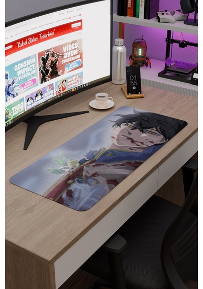 Black Clover Anime V1 - 70x30 Xl Gaming Kauçuk Kaymaz Taban Mouse Pad Fare Altlığı