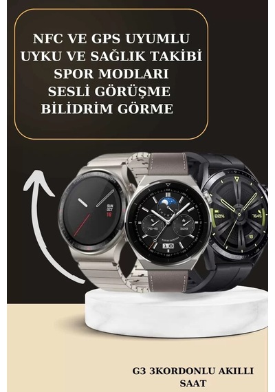 Aynalı Bluetooth Kulaklık Yeni Nesil Akıllı Saat Titreşimli Nabız