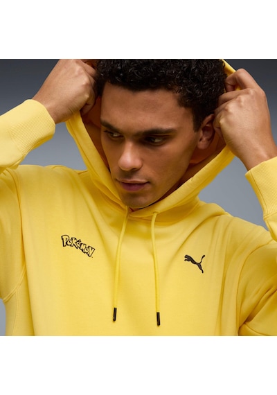 Puma X Pokémon Graphıc Erkek Geniş Kesim Kapüşonlu Sweatshırt 634915 80 Sarı