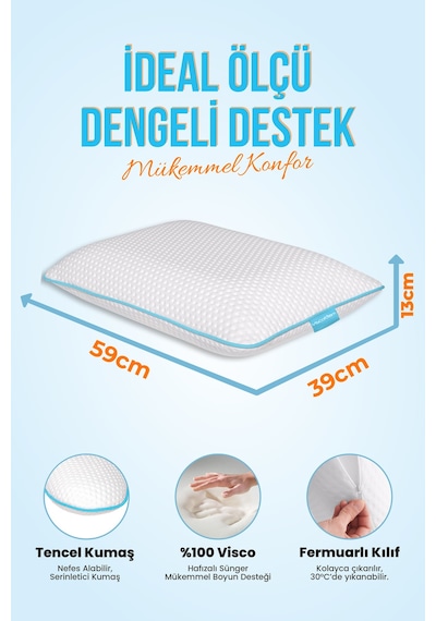 Viscofoam Visco Parçacıklı Ortopedik Yastık - 1 Adet