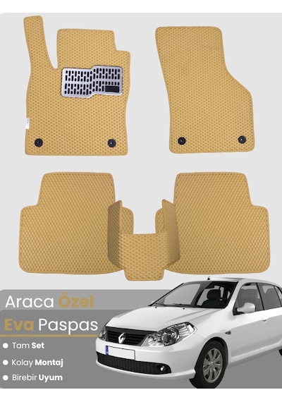 Renault Symbol 2 2008-2012 Uyumlu Eva Paspas Tam Set Oto Paspas,araca Özel,kolay Montaj