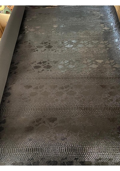 Timsah Desen Suni Deri 100 X 140 -siyah Siyah