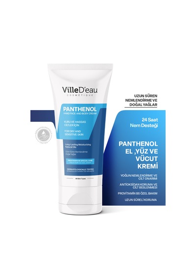 Ville D'eau Hassas ve Kuru Ciltler İçin Nemlendirici El Yüz ve Vücut Kremi 125 ML