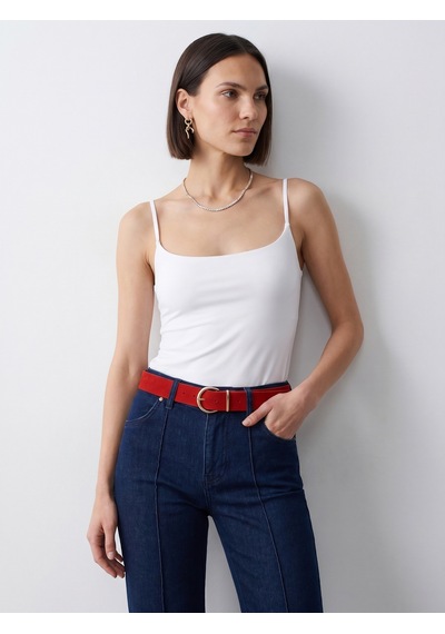 Dilvin 21200 Bra-free Askılı Top-beyaz