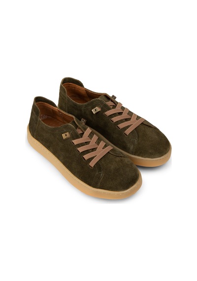 Deery Kadın Hakiki Süet Haki Sneaker Ayakkabı - Se605zhakc01