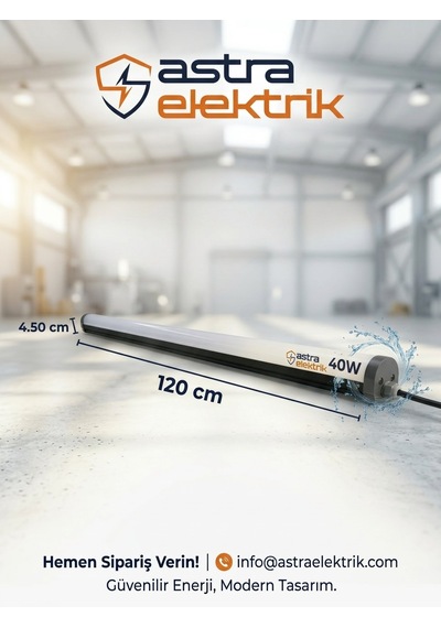 X-slim 40w Led Etanj Armatür Füme