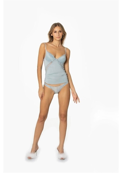 Pierre Cardin 356 Kadın İp Askılı Atlet Külot Takım-mist Mist
