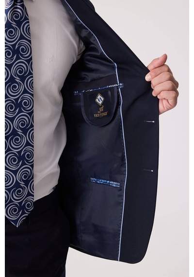 Erkek Lacivert Slim Fit Takım Elbise