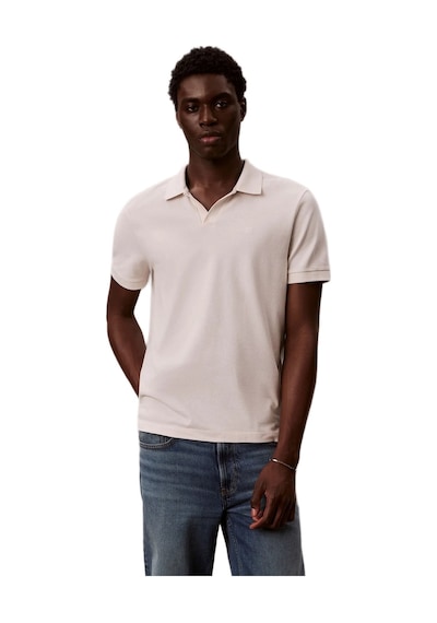 Calvin Klein Lv04rf215g Ss Open Collar Casual Erkek Polo Tişört Beyaz