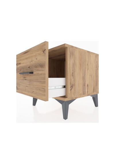 Hyperion Komodin Tek Çekmeceli 44x44x48 Çam-çam Atlas Çam