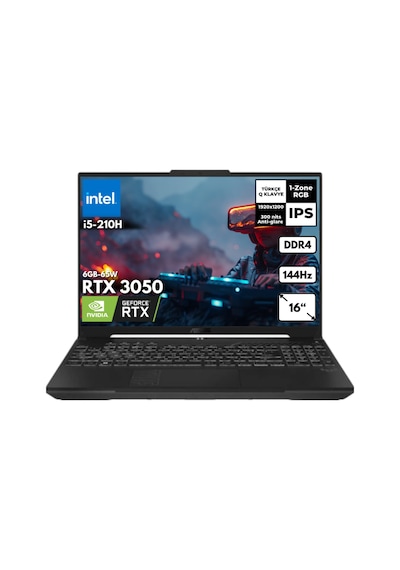 Asus TUF Gaming F16 FX607VJ-RL016HMF36 i5-210H 32 GB 512 GB 6 GB RTX3050 16" W11H Dizüstü Bilgisayar