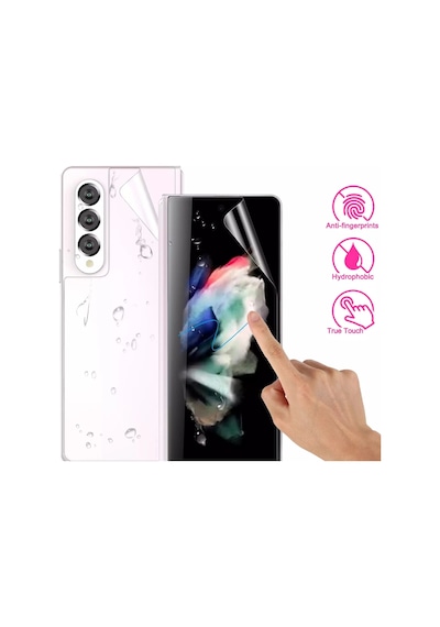 Samsung Galaxy Uyumlu Z Fold 6 Premium Ön+arka Body Şeffaf Ultra Koruyucu Nano Jelatin