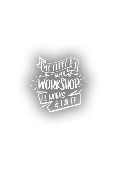 Workshhop Sticker 17x17 Cm Beyaz