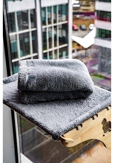 Urz Store Kedi Ve Köpek Battaniyesi Welsoft Peluş Yıkanabilir 60 x 80 CM Gri