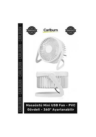 Özel Üretim 2500 Rpm Sessiz Motor Portatif Masaüstü Mini Usb Fan Pvc Gövdeli 360 Ayarlanabilir