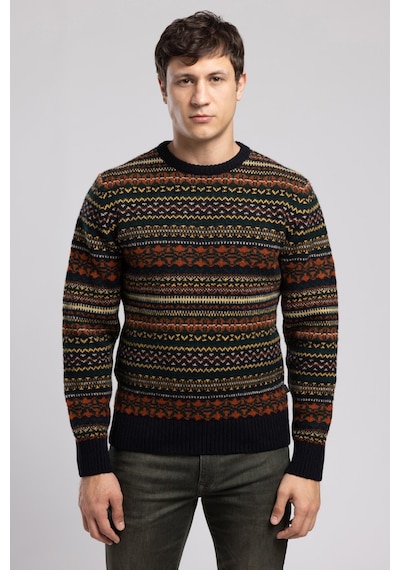Lee Cooper Moshe Erkek O Yaka Desenli Kazak Lacivert-21830 Lacivert