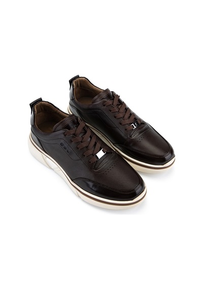 Tamer Tanca Erkek Hakiki Deri Kahverengi Sneakers & Spor Ayakkabı 1237 23088 Erk Ayk Sk26-27 Kahve
