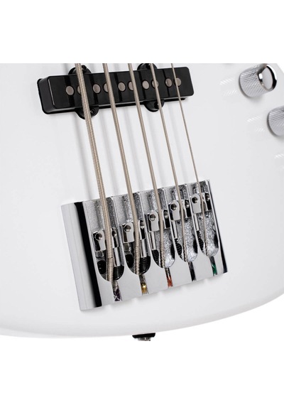 Cort Njs5wht Bas Gitar 5 Telli Aktif - Beyaz