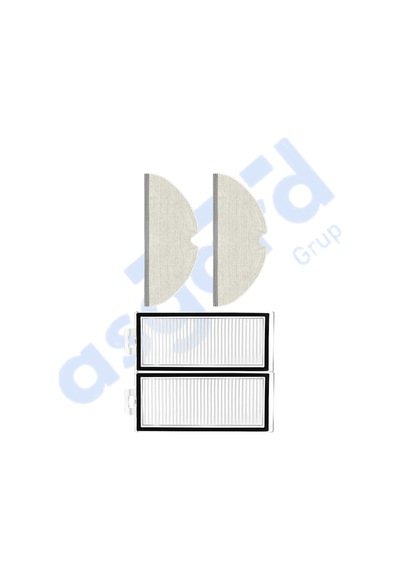 Roborock Q7 , Q7+ , Q7 Max , Q7 Max+ Uyumlu 2 Filtre 2 Mop Pkt-iasgf0000517
