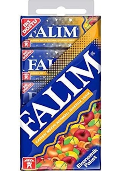 5&apos Li Karışık Meyve Aromalı Şekersiz Sakız 35 Gr 20 Adet