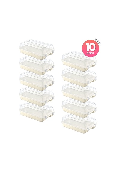 10'lu Set Kadın Ayakkabı Saklama Kutusu Şeffaf Kapaklı Akıllı Kilit Sistemli Latte Diğer 10'lu Set Kadın Ayakkabı Saklama Kutusu Şeffaf Kapaklı Akıllı Kilit Sistemli Latte Diğer