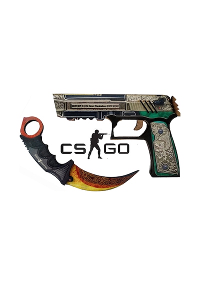 Ahşap Cs-Go P250 Tabanca Oyuncak Set