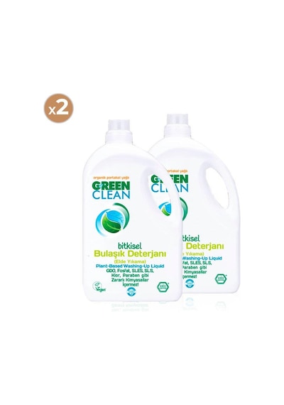 Green Clean Bitkisel Bulaşık Deterjanı 2750 Ml 2'li Paket