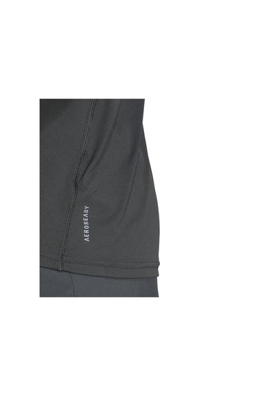 Adidas Adizero Essentials Erkek Siyah Yuvarlak Yaka Tişört Siyah