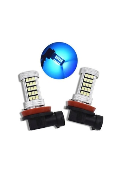 Eco H11 Sis Farı Led Ampul 63 Ledli Mercekli  Buz Mavisi