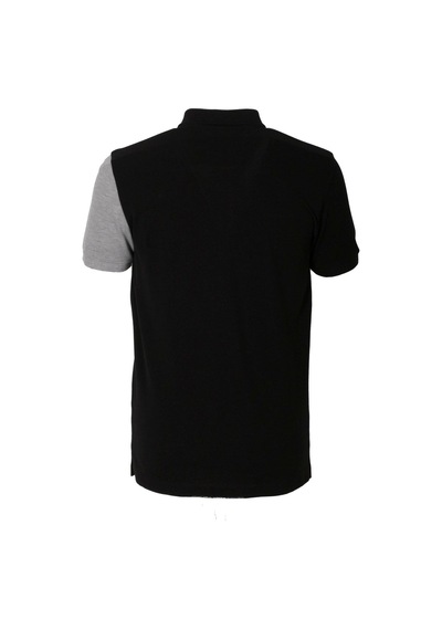 Erkek Polo Yaka Tişört Beyaz Slim Fit Ribanalı Kol T-shirt Ncs Jeans 1164-siyah Siyah