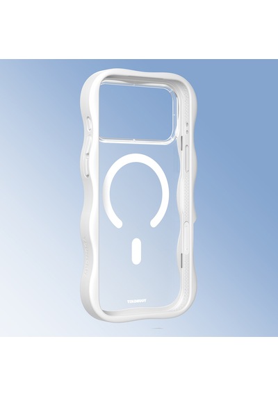 Apple Uyumlu iPhone 17 Pro Max  Kılıf M-safe Şarj Özellikli Youngkit Wave Matte Serisi Kapak Beyaz Beyaz