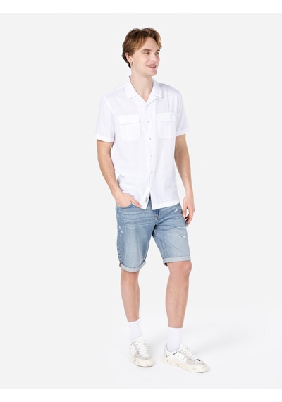 Colin's Colins Normal Kesim Shirt Yaka Cepli Beyaz Erkek Kısa Kol Gömlek Cl1068758 Cl1068758 Q1.v1 Wht Beyaz