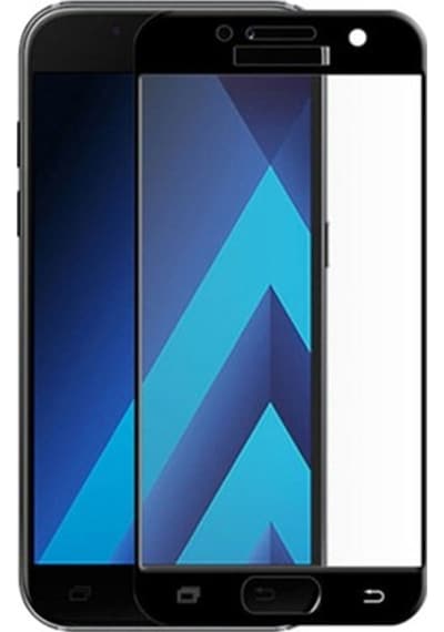 Samsung Uyumlu Galaxy A5 2017 Siyah Tam Kaplayan Ekran Koruyucu Cam