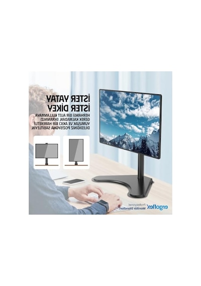 Tek Kol Asansörlü Monitör Standı, 13-32 İnç Ekran İçin