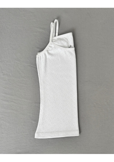 Alya Underwear Kız Çocuk - Garson İp Askılı %100 Pamuklu Atlet Kalpli Jakarlı Kumaş 5'li Paket Beyaz