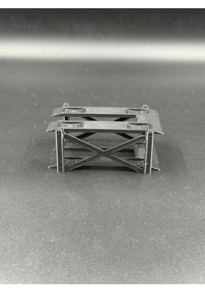 1:64 Ölçek Diorama Araç Lifti - Siyah - 2 Araçlık