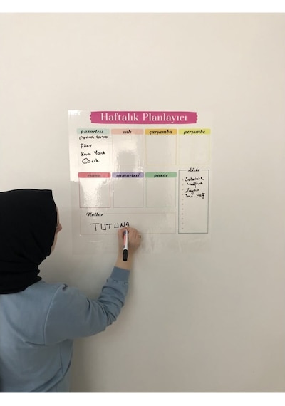 Haftalık Planlayıcı Takvim Akıllı Kağıt Tahta Yazı Tahtası  Planne