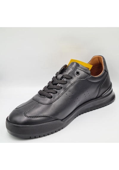 Greyder 19221 6y Siyah Hakiki Deri Erkek Günlük Casual Urban Deri Sneaker
