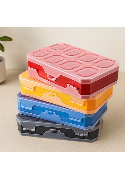 Çift Yönlü Organizer 10 Bölmeli Çok Renkli