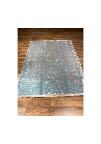 Bamboo 10531a 226x160 Turkuaz Halı Mavi