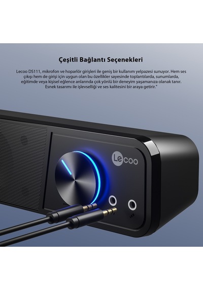 Lecoo Ds111 Kablolu Usb + 3.5mm Jack Girişli 6w Soundbar Hoparlör